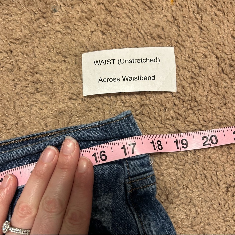 Old Navy | Mid Rise Boyfriend Jeans Distressed Blue Denim Women’s Size 12 - Picture 11 of 13